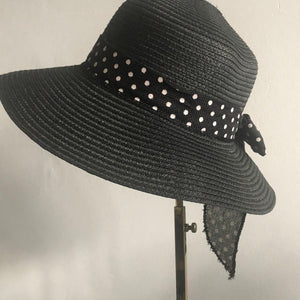 Polka Dot Ribbon Sun Hat