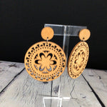 Load image into Gallery viewer, Wooden Mandala Earrings
