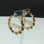 Load image into Gallery viewer, Gold  Love Hoops
